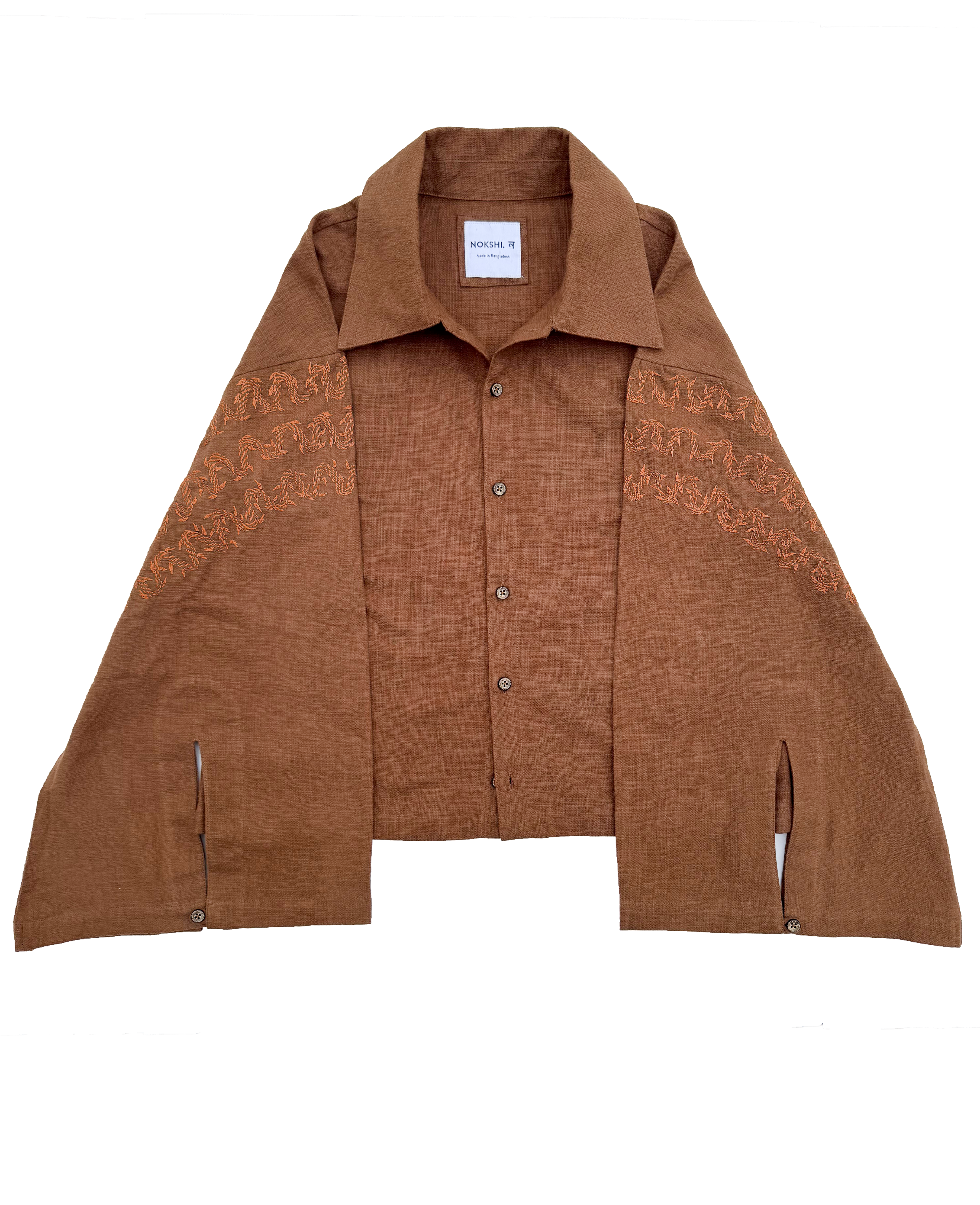 AYNA - 001 EMBROIDERED BUTTON UP SHIRT