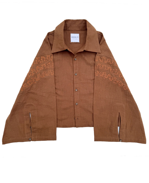 AYNA - 001 EMBROIDERED BUTTON UP SHIRT